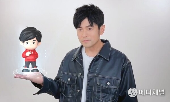 Mandopop superstar Jay Chou and his official nijigen-style personality “CHOUCHOU”