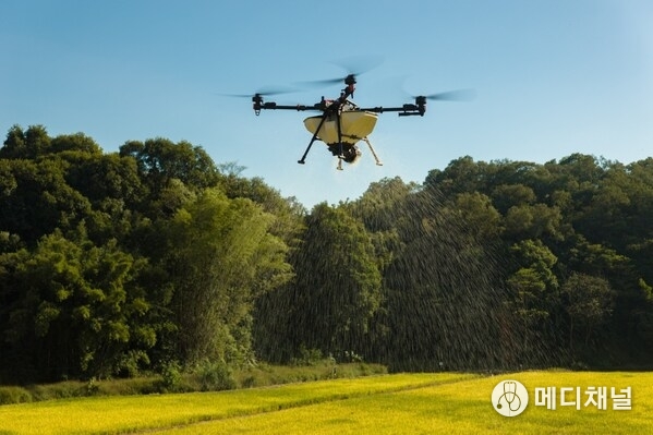 XAG P150 Max Agricultural Drone performs efficient and even spreading on the field.